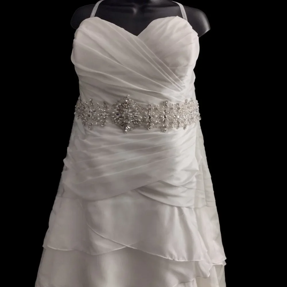 Alfred Angelo White Strapless Wedding Dress - Picture 7 of 14